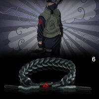 Naruto สร้อยข้อมือผู้ชาย Vintage Anime แฟชั่น Braided เชือกทำมือกำไลข้อมือชายของขวัญ