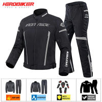 Motorcycle Jackets Suit Waterproof Motocross Pants Moto Jacket With Gear Windproof Riding Racing Motorbike Clothing