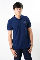 ELLE HOMME เสื้อโปโล สไตล์ casual สีน้ำเงิน W8K505