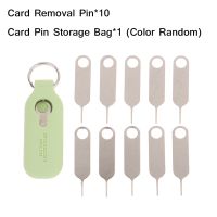 10Pcs Sim Card Tray Ejector + 1pc Rubber Storage Bag Set Removal Tool For Mobile Phone Card Removal Needles Accessories SIM Tools