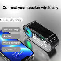 นาฬิกาสเตอริโอซาวด์บาร์เหนี่ยวนำร่างกาย Bluetooth-compatible5.0ไฟสีสันสดใสนาฬิกาปลุกคู่อเนกประสงค์ลำโพงไร้สายความแม่นยำสูงสำหรับลำโพงไร้สายบ้าน