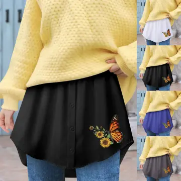 New Women Satin Half Slip Underskirt Petticoat Under Dress Mini Skirt  Safety Skirt Female Loose Anti-exposure Safety Skirts