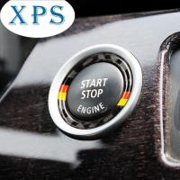 Xps สำหรับ BMW E90 E92 E93 3ชุดรถคาร์บอนไฟเบอร์สติกเกอร์วงแหวนจุดไฟสตาร์ทเครื่องยนต์