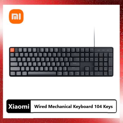 卍☬✲ Xiaomi Wired Mechanical Keyboard Red Green Switch 104 Keys Gaming Ergonomic Design LED Backlight Modes