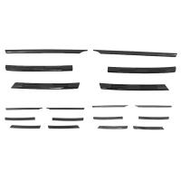 LHD for Tiguan L 2017-2021 Front Bumper Mesh Center Grille Grill Moulding Strips Cover Trim