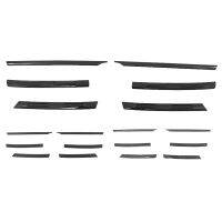 LHD for Tiguan L 2017-2021 Front Bumper Mesh Center Grille Grill Moulding Strips Cover Trim