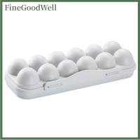 FineGoodWell กล่องเก็บไข่ป้องกันความเสียหายกล่องเก็บไข่ที่มีฝาปิดแบบหนีบสามารถวางทับตู้เย็นได้