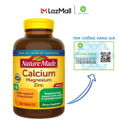 Viên uống bổ sung canxi Nature Made Calcium Magnesium Zinc With vitamin D
