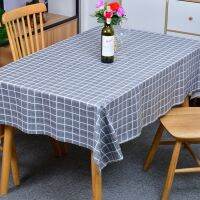 [COD] Napkin cloth tablecloth wash-free net red grid rectangular dining pvc student desk independent station AliExpress