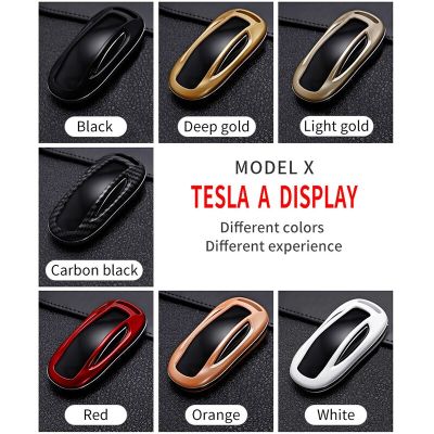 New ABS Carbon Fibe Car Remote Key Full Cover Case Shell For Tesla Model 3 Model S Model X Car Smart Key Accessories Holder Fob