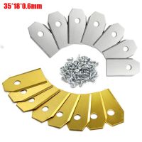 35x18x0.6mm Lawn Robot Blade Silver Gold Lawn Mover Replacement Blade For Gardena Husqvarna Automower yardforce Garden Tools