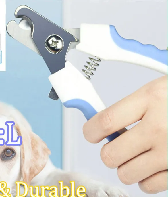 Pet Grooming Tools Stainless Steel Pet Nail Clipper With Nail File Dogs  Cats Nail Scissor Nail Cutter Puppy Kitten Grooming Pet Accessories Silicon  Handle With File Tool Pet Grooming Products Set Nail