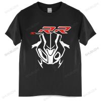 [COD]เสื้อยืด ผ้าฝ้าย แขนสั้น ทรงสลิมฟิต ลาย S1000RR ไซซ์ S 1000 RR สีดํา สําหรับผู้ชายS-5XL  SPW1