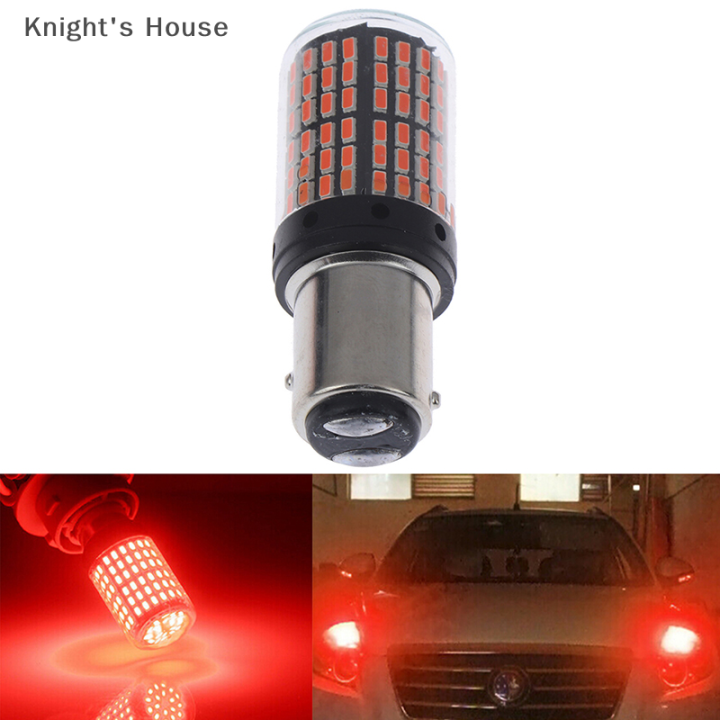 knights-house-1pc-1157-led-red-canbus-3014-144-smd-ไฟเลี้ยวรถยนต์ไฟเบรคไม่มีแฟลช