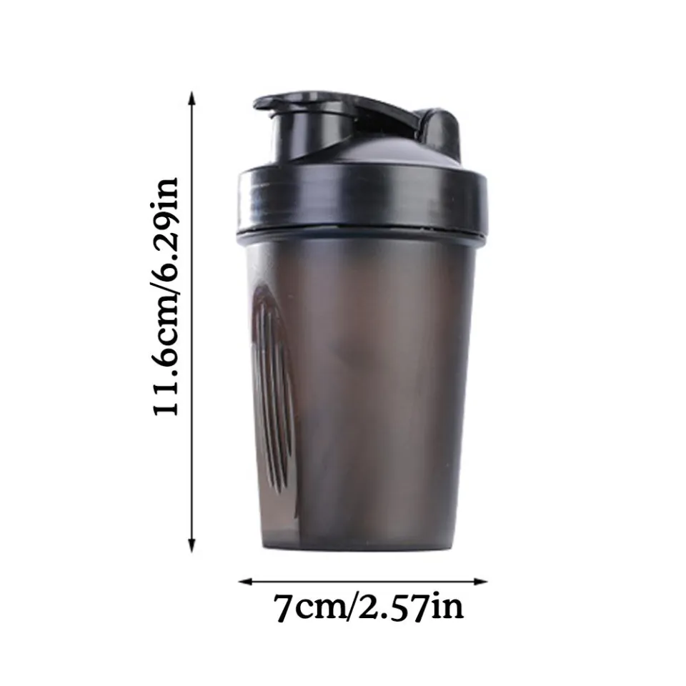 1pc 400ml Sports Shaker Bottle, Made Of Pp Material With Stainless Steel  Mixing Ball, For Mixing Protein Powder During Exercise And Fitness