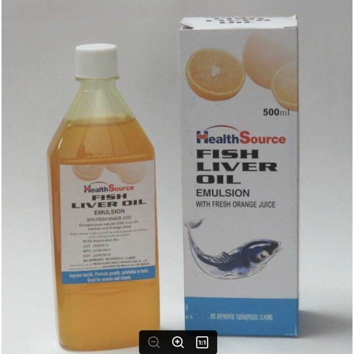 HealthSource Fish Liver Oil Emulsion 500ml (1 bottle) Lazada PH