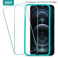 【 AN boutique 】  ESR 2ชิ้นป้องกันหน้าจอสำหรับ iPhone 13แก้ว13Pro Pro Max Pro Max เต็มฝาครอบกระจกนิรภัยป้องกันหน้าจอสำหรับ iPhone 2021