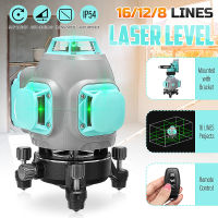 Multifunctional 4D 3D 16/12/8 Lines Laser Level Powerful Green Laser Level Self-Leveling 360 Horizontal Vertical Cross Lines