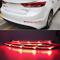 ไฟ LED สะท้อนแสง2023new รถยนต์สำหรับ Hyundai Elantra 2016 2017 2018 2019 2020เบรกไฟหลังไฟท้ายรถบรรทุกไฟตัดหมอกเตือนหลัง