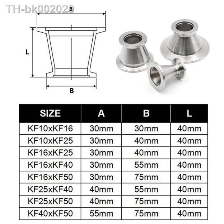 kf16-25-40-50-tri-clamp-reducer-vacuum-pipe-fittings-flange-adapter-304-stainless-steel-sanitary-kf25-40-kf25-50-kf16-25