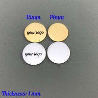 30pcs 6mm 8mm 10mm 14mm 15mm 20mm 25mm 30mm 35mm 38mm Round Disc Logo Disc Stainless Steel Round Charm without hole