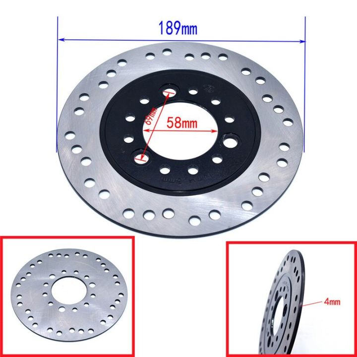 160-170-180-190มิลลิเมตรด้านหน้าหรือด้านหลังจานเบรครูใน58มิลลิเมตรสำหรับ-gy6จีนสกู๊ตเตอร์รถจักรยานยนต์-atv-อะไหล่รถโกคาร์ท