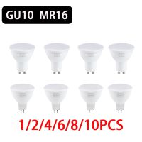 [Qingxin fabrics] หลอดไฟ LED GU10 LED 1/2/6/10ชิ้น,ไฟสปอร์ตไลท์หลอดไฟ LED 12W 9W 6W 3WLED 220V สปอตไลท์ MR16 7W หลอดไฟไฟขั้วเกลียว GU5.3 Gu 10หลอด