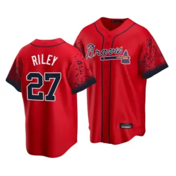 Atlanta Braves #27 Austin Riley 2021 Red Gold World Series