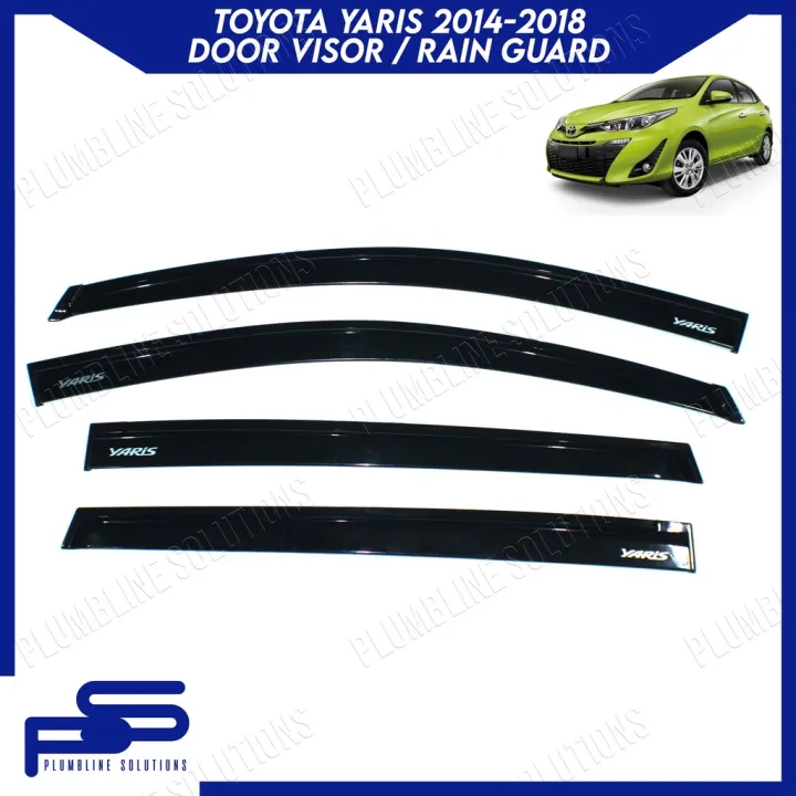 Window Rain Door Visor for Toyota Yaris 2014 - 2018 Injection Type OEM ...