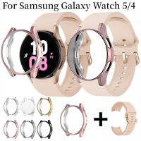 pengyigan Silicone Strap TPU Case for Samsung Galaxy Watch 5 44mm 40mm/4 44mm 40mm Sport Wristband for Samsung Watch 5/4 Protective Shell