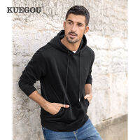 KUEGOU 2022 Spring Cotton Hoodie Men Plain Letter Trendy Designer Streetwear Vintage For Hoody Tracksuit Oversize Clothing 60120