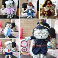 Nurse Police Doctor Cosplay Suits for Small Cats Dogs Chihuahua Pet Puppy Uniform Clothes Halloween Funny Cat Costume