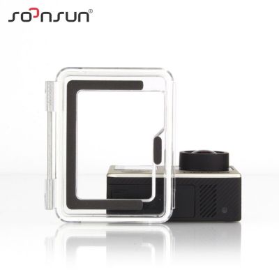 【Limited edition】 SOONSUN สำหรับอุปกรณ์เสริม Back Open Skeleton Backdoor Replacement Touch Display Case Cover For Go Pro Hero 4 Silver Edition