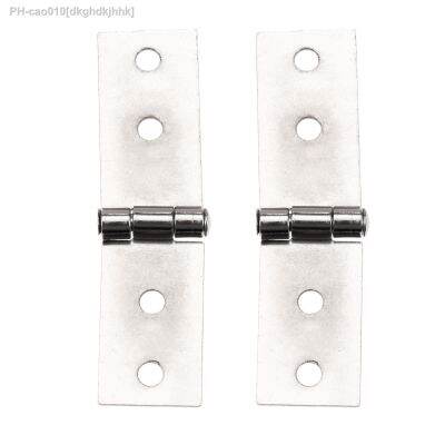 【LZ】 2pcs Vertical Hinges  8 screws Sliver 74x20mm Right Angle 4 Holes Iron Alloy Cabinet Wood Box Jewelry Gift Wine Case Vintage