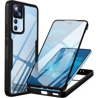 เคสสำหรับ Xiaomi TPU ใสระดับไฮเอนด์360 12T 5G 12T Pro 13 Pro 11T Pro 13 Lite 12X 11T 13 Lite 11T 13 T 13 12กับฟิล์มกันรอยด้านหน้านุ่ม