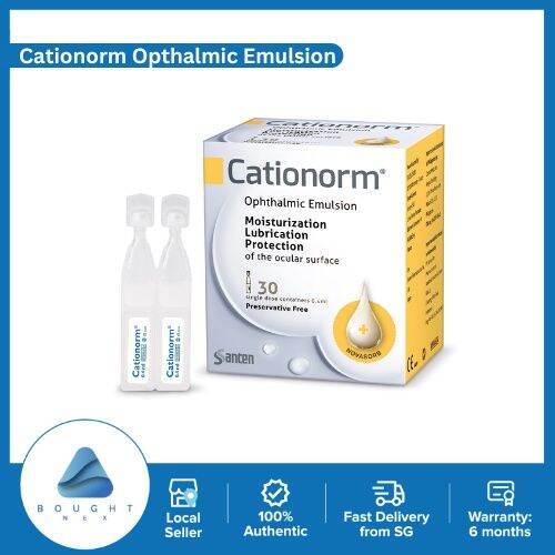 Cationorm Opthalmic Emulsion Eye Drop 0.4ml x 30pcs Longlasting Relief