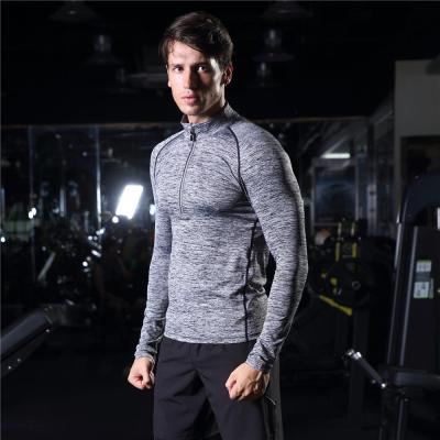 GANYANR Running T Shirt Men Basketball Sportswear Tops Tee Sport Fitness Exercise Tights Compression Gym Long Sleeve quick dry
