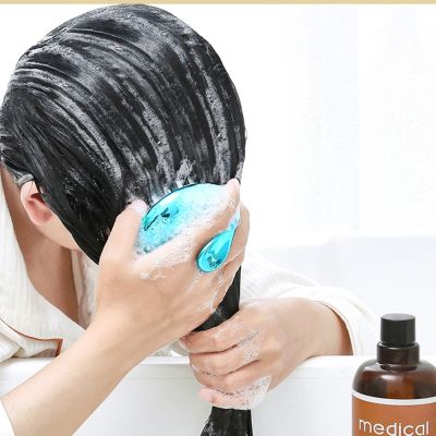 ™◈卐 Silicone Head Body To Wash Clean Care Hair Root Itching Scalp Massage Comb Shower Brush Bath Spa Anti-Dandruff Shampoo