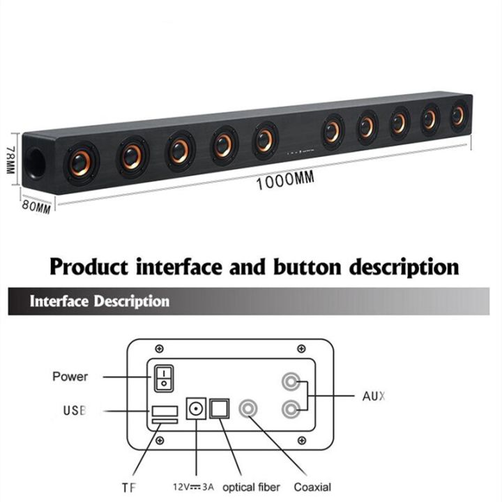 j116ซาวด์บาร์40w-เครื่องเสียงทีวีเสียงสะท้อนลำโพงโฮมเธียเตอร์บลูทูธซับวูฟเฟอร์วัสดุเนื้อไม้สูงกล่องเสียงควบคุมระยะไกล