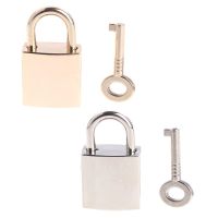 TREASUY คอนเทนเนอร์เครื่องประดับกล่องไดอารี่หนังสือ Home Improvement ฮาร์ดแวร์ทองแดงเงิน Archaize Padlocks Mini ล็อค Small