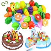Pretend Play Set Plastic Food Toy DIY Cake Toy Cutting Fruit Vegetable Food Pretend Play Toys For Children Educational Gift