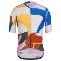 จักรยานเสือภูเขาแขนสั้นสำหรับผู้ชาย Rapha เสื้อเจอร์ซีย์นักปั่นทีม AERO ระบายอากาศแข็งแรงสำหรับมืออาชีพ