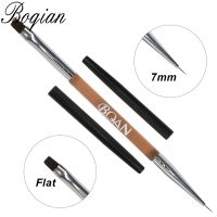 BQAN Oval Brush Double Head Pink Crystal Handle Nail Brush Liner Brush Painting Pen Gel Brush Crystal Nail Art Manicure