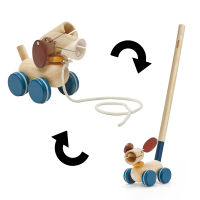 PLANTOYS PUSH AND PULL PUPPY ของเล่นไม้ แปลนทอยส์  ของเล่น ผลักเดิน ลากจูง หมาน้อย (12m+)