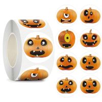 【LZ】ↂ▤✉  Feliz halloween-como decoração adesivos 500pcs adesivos com esqueleto abóbora envelope para presente saco de doces festa