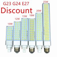 【✆New✆】 mian885 ส่วนลด G23 G24 E27โคมไฟ Led หลอดไฟ10W 21led 12W 27led 15W 36led 18W 48led 5730ไฟ Led Warm ไฟสปอร์ตไลท์สีคูลไลท์180องศา