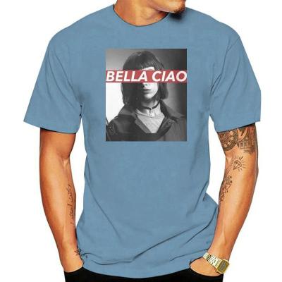 เสื้อยืด Bella Ciao ชายโลโก้ขาวสำหรับผู้ชายและผู้หญิง