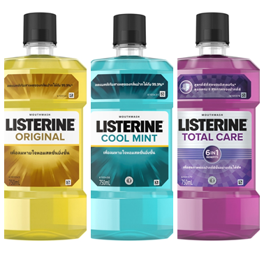 ลิสเตอรีน น้ำยาบ้วนปาก Listerine mountwash Original / Coolmint / TotalCare / Green Tea