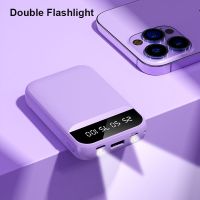 New Portable Power Bank 10000mAh Double Flashlight USB Type C 5000mAh Powerbank For iPhone Xiaomi Huawei Samsung Smart Phone ( HOT SELL) Coin Center