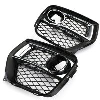 2Pcs Car Front Bumper Lower Fog Light Griller Trim for-BMW X6 E71 2012-2014 Fog Lamp Ventilation Grill Cove Left+ Right